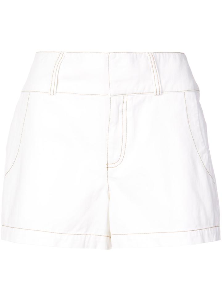 Cinq A Sept High Rise Shorts - White