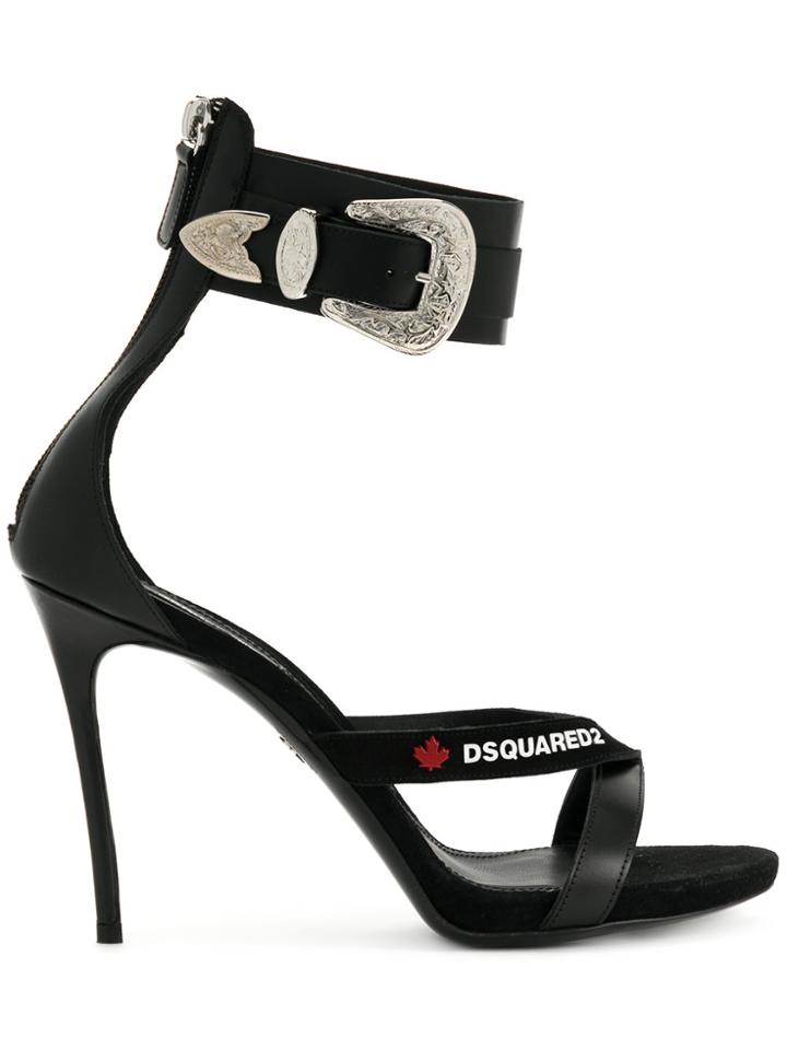 Dsquared2 Buckle Embellished Sandals - Black