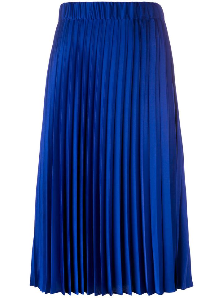 P.a.r.o.s.h. Mid-length Pleated Skirt, Women's, Blue, Polyester