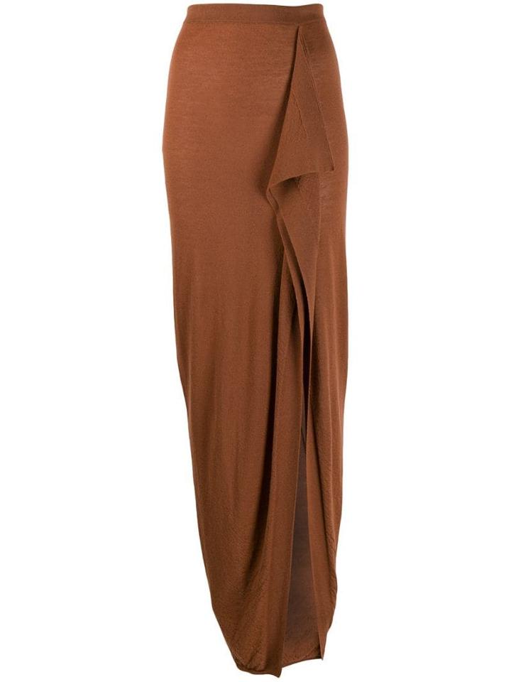 Rick Owens Draped Wrap Skirt - Brown