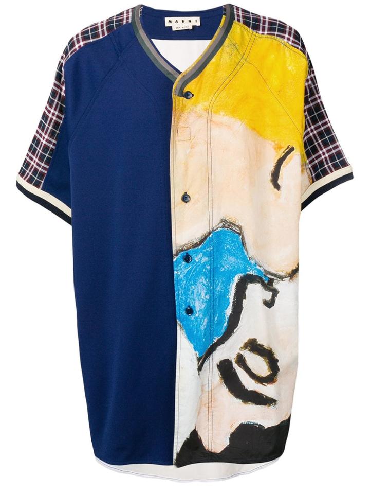 Marni Patchwork Shirt - Blue