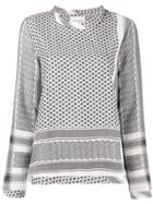 Cecilie Copenhagen Keffiyeh Print Top - Black
