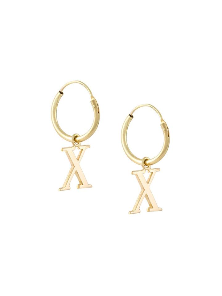 Wouters & Hendrix Gold 18kt Yellow Gold 'x' Earrings - Metallic