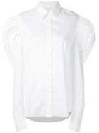 Marques'almeida - Puffball-shoulder Shirt - Women - Cotton - 10, White, Cotton