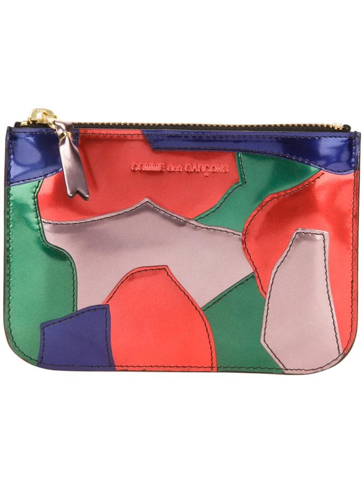 Comme Des Garçons Wallet 'patchwork Metal' Purse - Multicolour