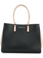 Long Double Handles Tote - Women - Cotton/polyester/polyurethane/viscose - One Size, Black, Cotton/polyester/polyurethane/viscose, Armani Jeans