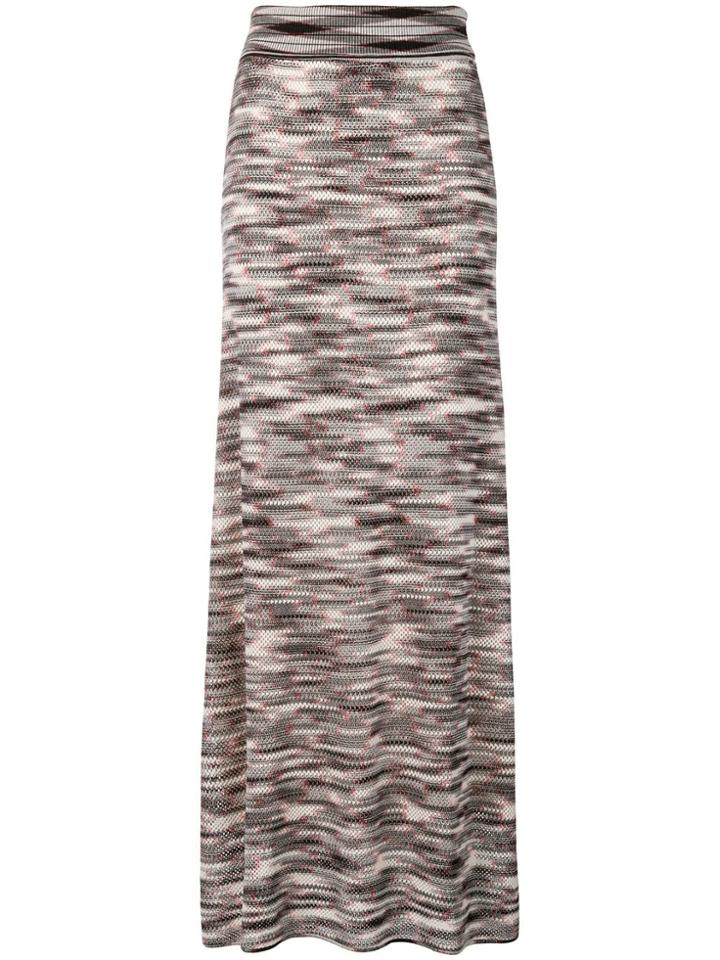 Missoni Knitted Patterned Skirt - Grey