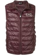 Ea7 Emporio Armani Quilted Gilet - Red