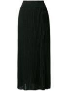 Altea Knitted Pleated Skirt - Black