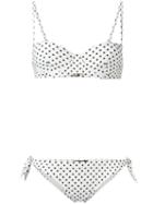 Dolce & Gabbana Polka Dot Bikini, Women's, Size: 5, White, Polyamide/spandex/elastane/polyester/polyurethane