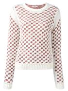 Julien David Checked Jumper - White