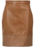 Christian Siriano Stitch Detail Fitted Skirt - Brown