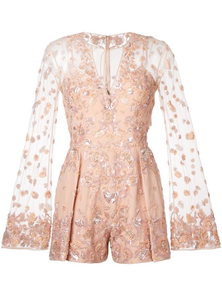 Zuhair Murad Embellished Romper - Pink