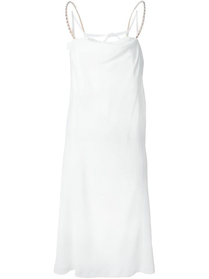Maison Margiela Arc Shoulder Dress, Women's, Size: 42, White, Acetate/viscose/brass