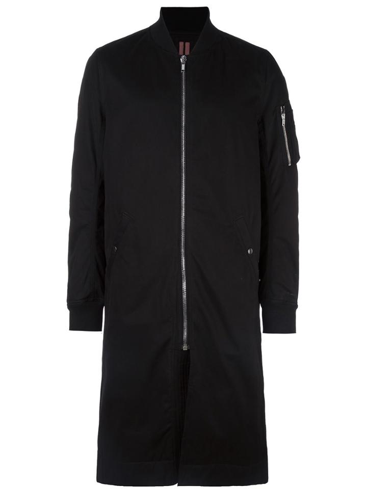 Rick Owens Drkshdw Oversized Bomber-style Coat - Black