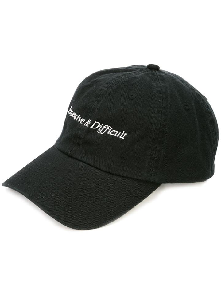 Nasaseasons Embroidered Slogan Cap - Black