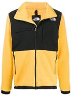The North Face Logo Contrast Zipped Sweater - Yellow