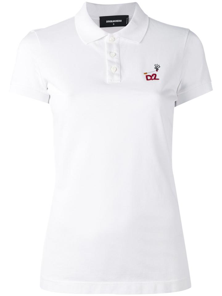 Dsquared2 Cigarette Logo Polo Shirt - White