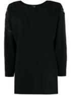 Ermanno Ermanno Lace Trim Sweater - Black