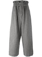 Craig Green Striped Wide-leg Trousers, Men's, Size: Medium, Grey, Cotton/viscose/wool