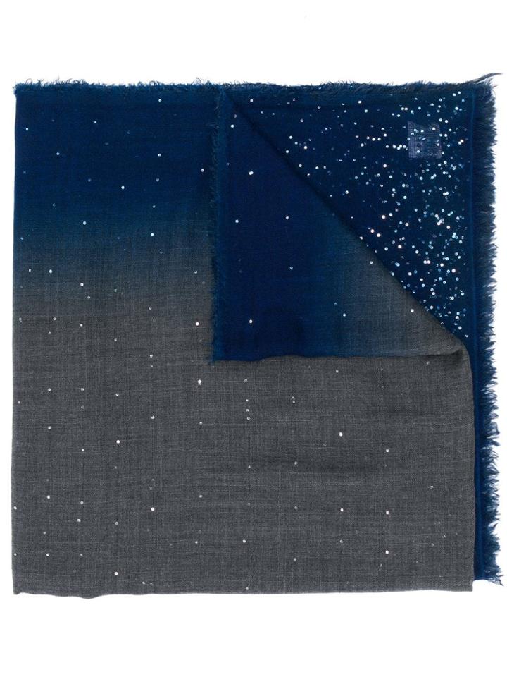 Faliero Sarti Maly Sequin Embellished Scarf - Blue