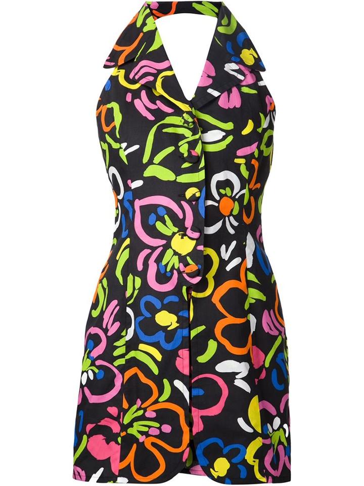 Moschino Halter Dress, Women's, Size: 40, Black, Cotton