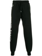Palm Angels Logo Over Jogging Trousers - Black