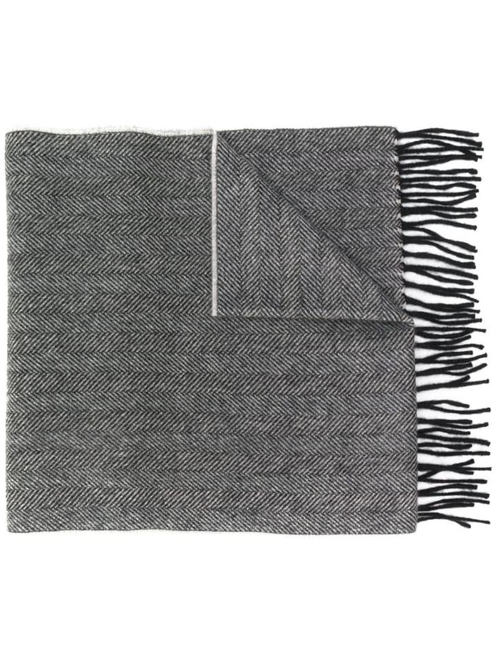 Lanvin Cashmere Woven Scarf - Grey