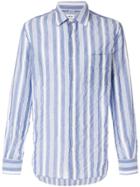 Aspesi Textured Striped Shirt - Blue