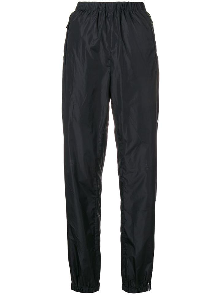 Prada Logo Side Stripe Track Pants - Black