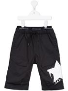 John Galliano Kids - Star Print Pocket Shorts - Kids - Cotton - 10 Yrs, Boy's, Black