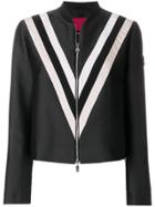 Moncler Gamme Rouge Racer Striped Bomber Jacket - Black