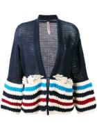 Antonio Marras Embellished Striped Cardigan - Blue
