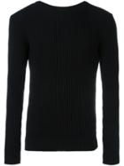S.n.s. Herning 'spatial' Ribbed Jumper, Men's, Size: Xl, Black, Merino/virgin Wool