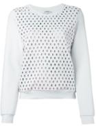 Carven Lattice Perforated Sweatshirt