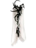 Ann Demeulemeester Feather Detail Gilet - White