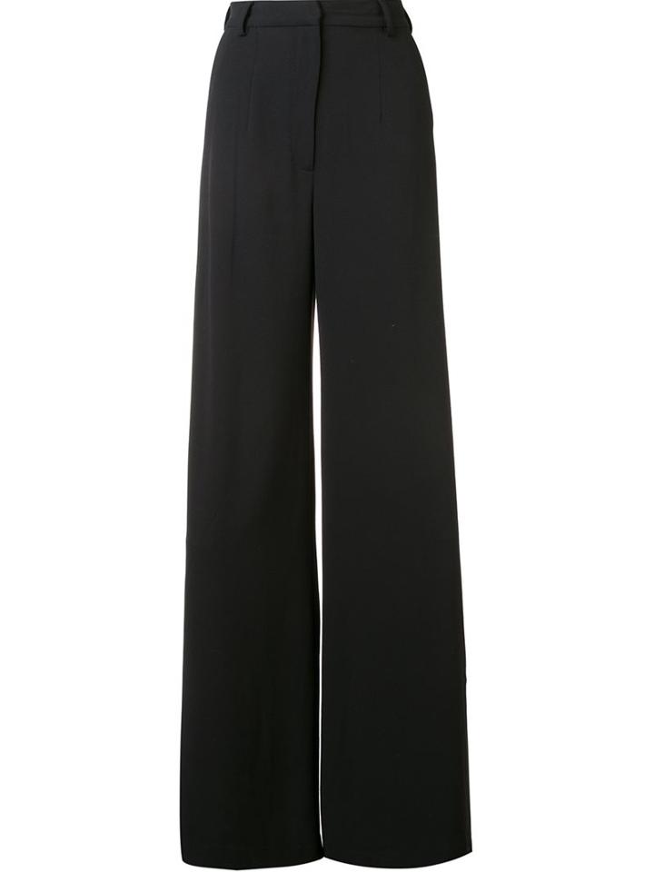 By. Bonnie Young Flared High-rise Trousers, Women's, Size: 2, Black, Wool