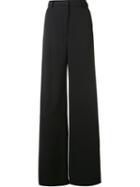 By. Bonnie Young Flared High-rise Trousers, Women's, Size: 2, Black, Wool