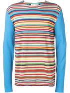 Comme Des Garçons Shirt Boys Striped Longline Sweater - Blue