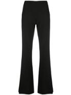 The Row Long Flared Trousers - Black