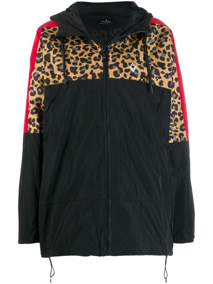 Marcelo Burlon County Of Milan Leopard Block Windbreaker - Black