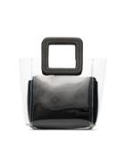 Staud Clear And Black Shirley Mini Pvc And Leather Tote