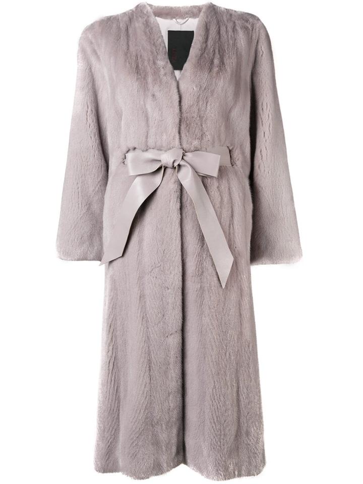 Liska Longsleeved Belted Waist Coat - Pink