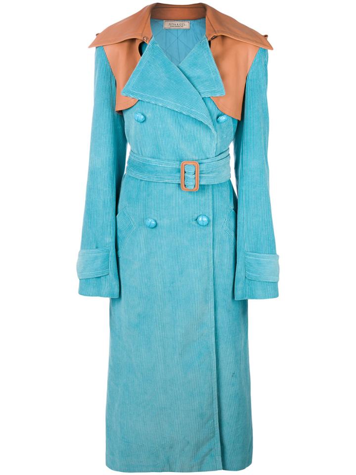 Nina Ricci Oversized Trench Coat - Blue