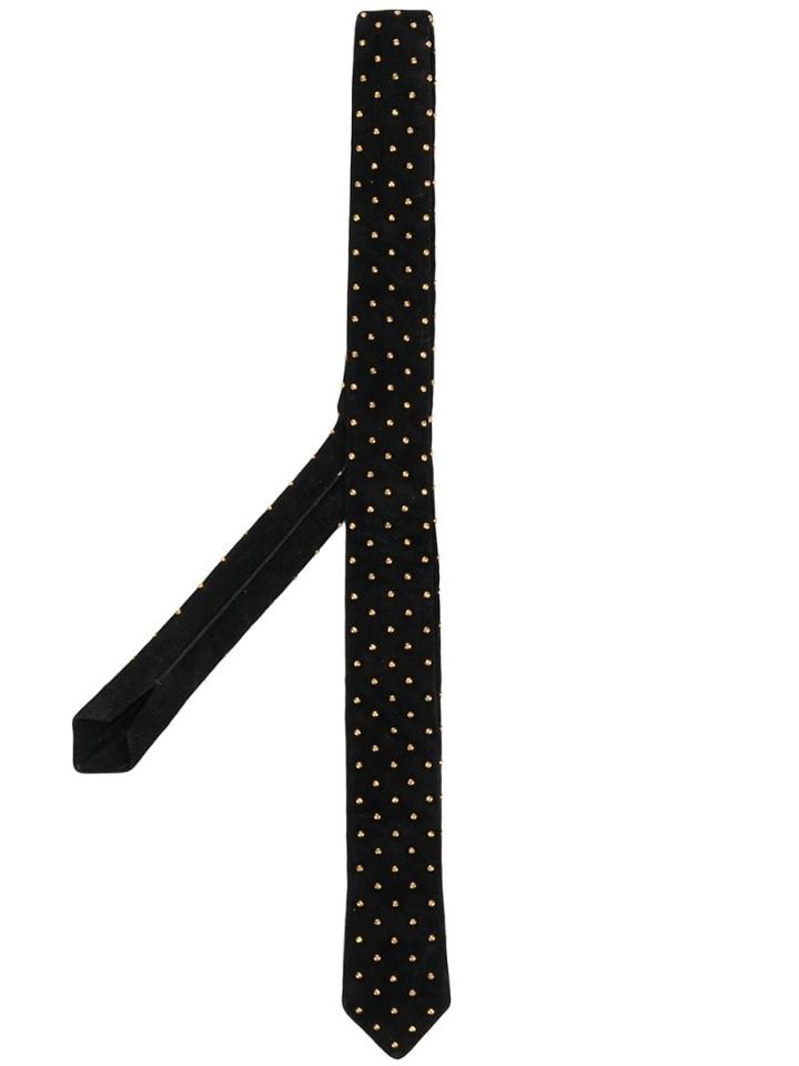Saint Laurent Micro Stud Tie - Black