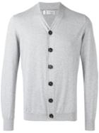Brunello Cucinelli - V-neck Buttoned Cardigan - Men - Cotton - 52, Grey, Cotton