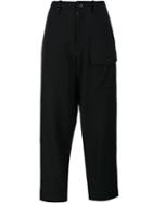 Y's 'out Pocket' Trousers, Women's, Size: 2, Black, Nylon/cupro/wool