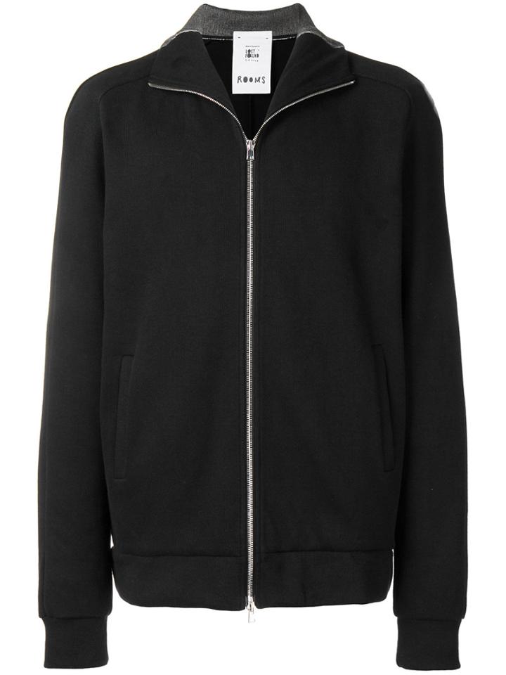Lost & Found Rooms Zip Oversized Sweatshirt - Black