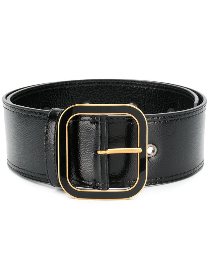 Marni Wide Square Buckle Belt - Black