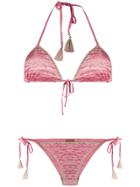 Missoni Mare Striped Pattern Bikini Set - Pink